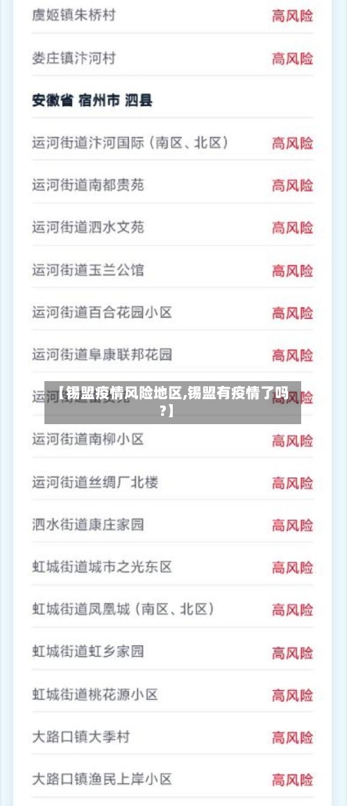 【锡盟疫情风险地区,锡盟有疫情了吗?】