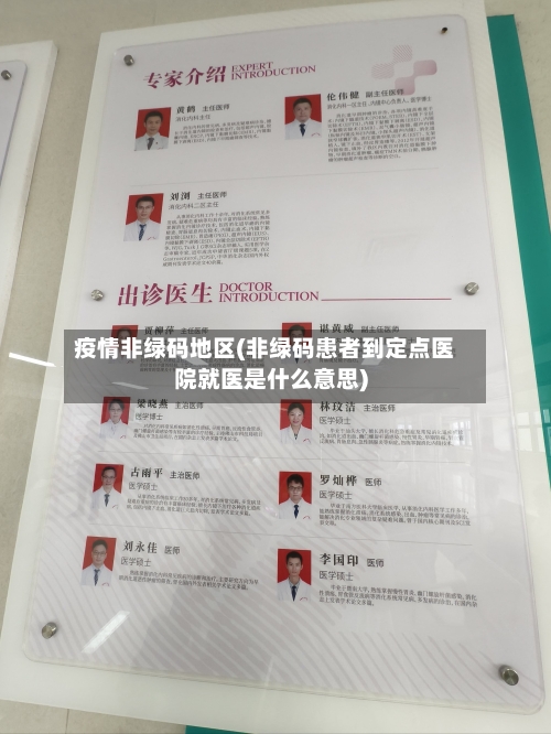疫情非绿码地区(非绿码患者到定点医院就医是什么意思)-第3张图片